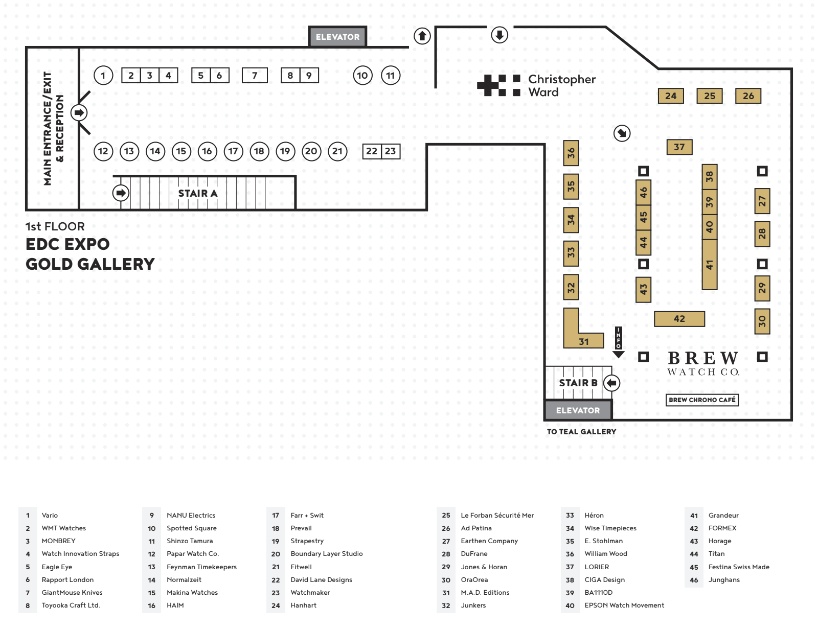 EDC Expo & Gold Gallery floor plan